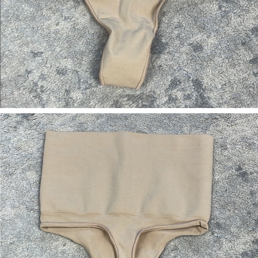 New Skims Core Control Thong Shapewear Mid Waist Beige Sz S M